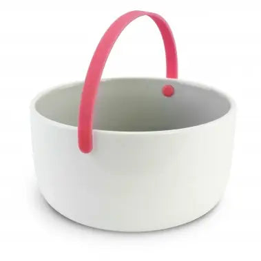 Promenade - Ceramic bowl diam 15 cm with handle - pink