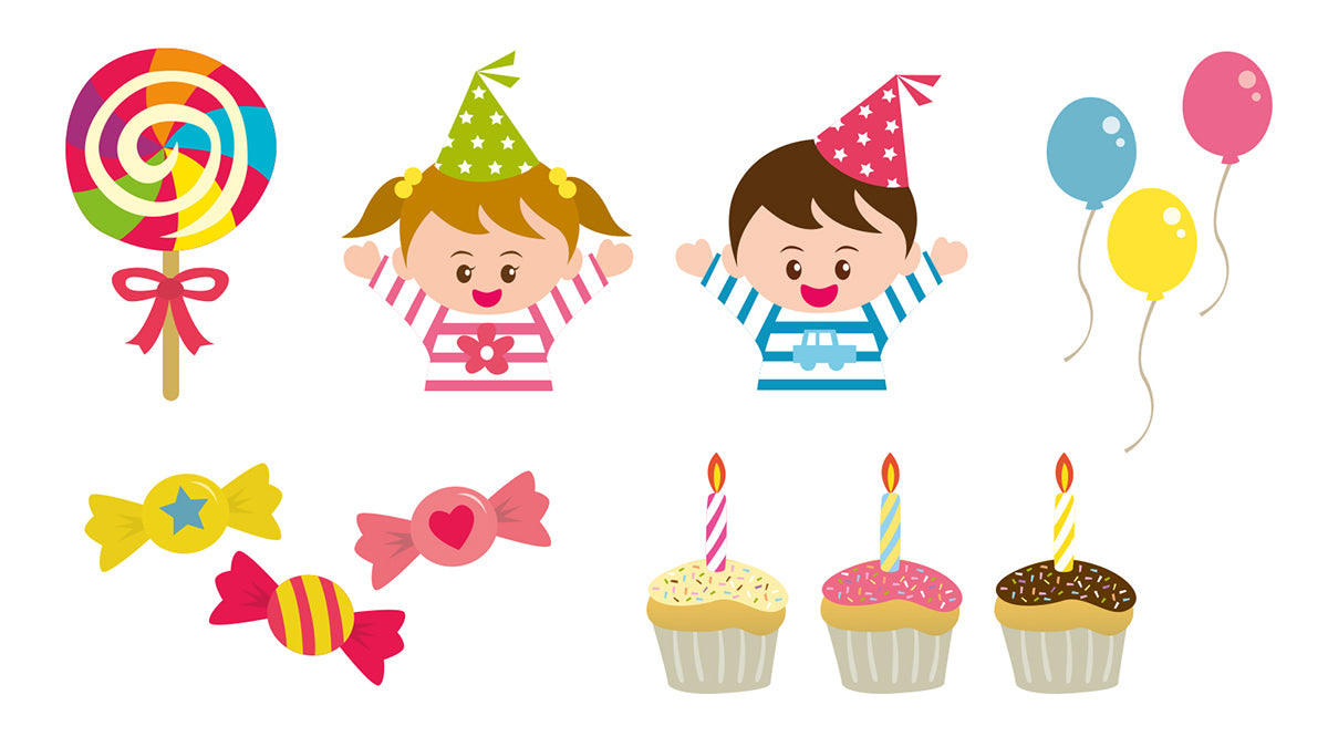 Tatoo eat Birthday - bag of 6 different tatoos