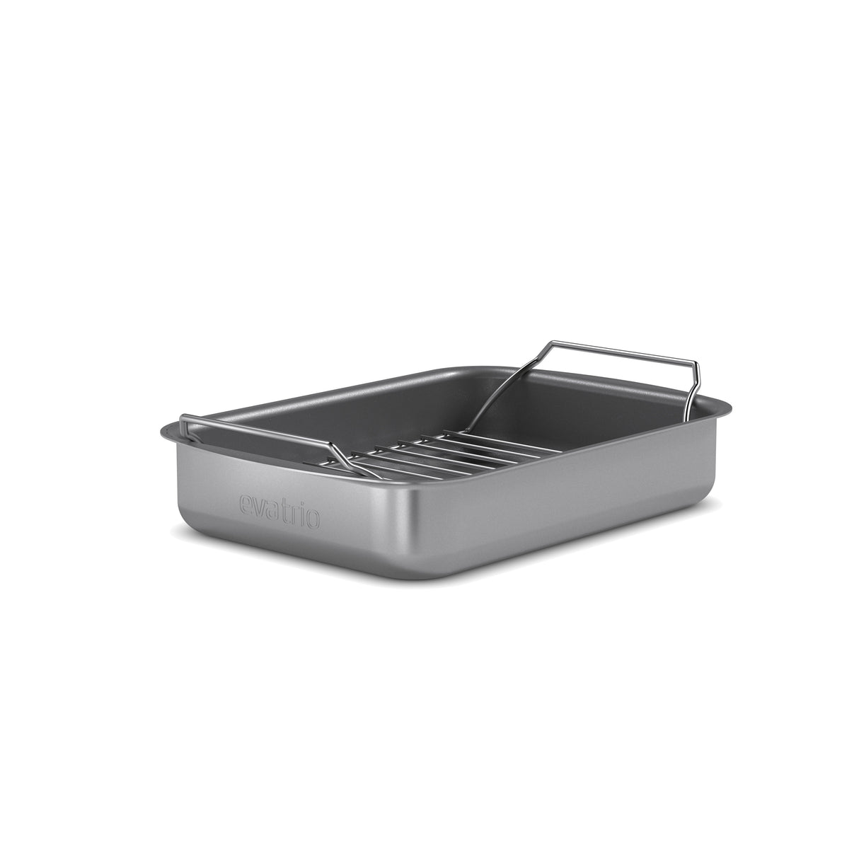 Professional roasting pan with rack 26x19 cm ceramic Slip-Let® coating