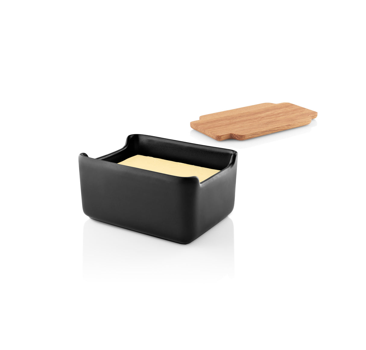 Nordic kitchen Butter dish with oak lid