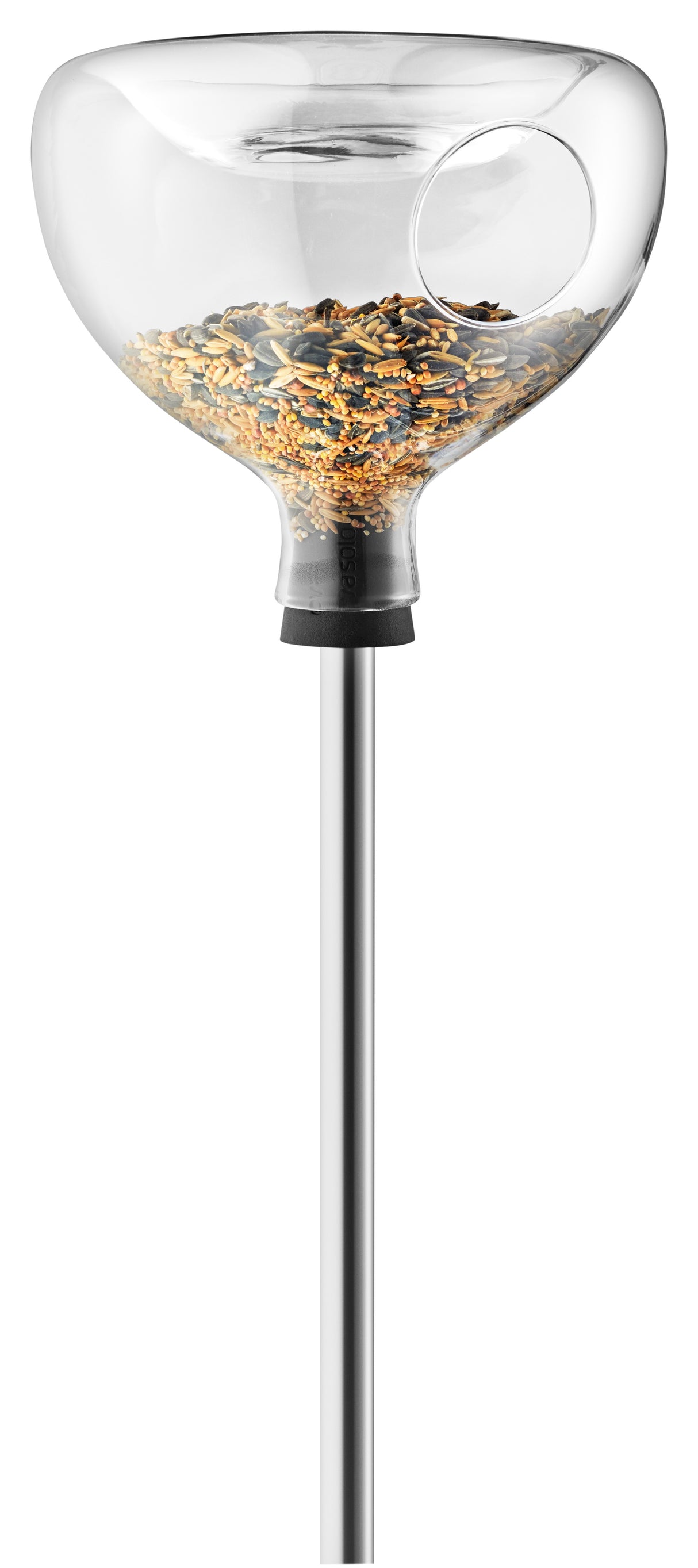 Glass bird table with bath