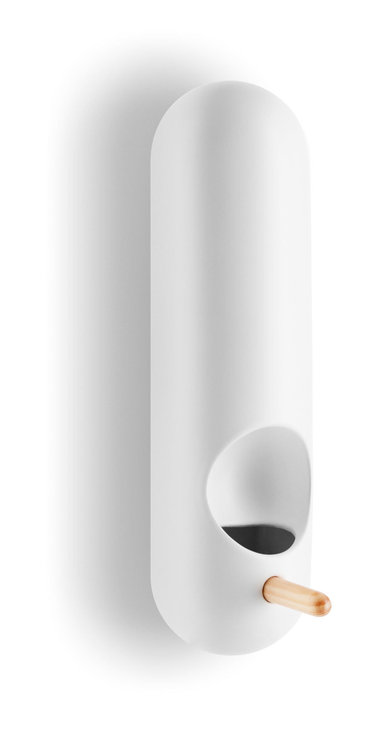 Bird feeder tube wall-mounted