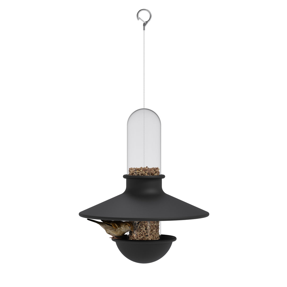 De luxe birdfeeder black