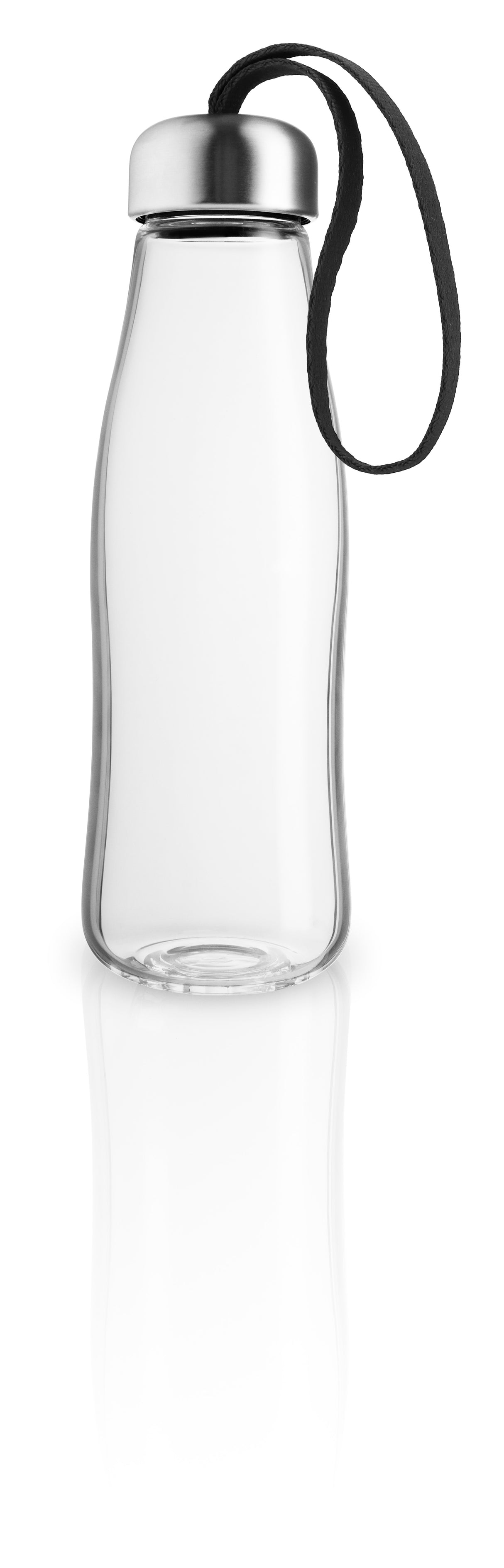 Glass drinking bottle 0.5l black