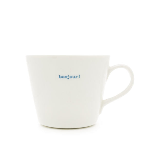 Bucket Mug Medium - 350ml - bonjour! (blue)