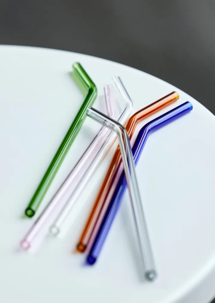 Straws 21.5 cm 6 pcs. Clear Glass