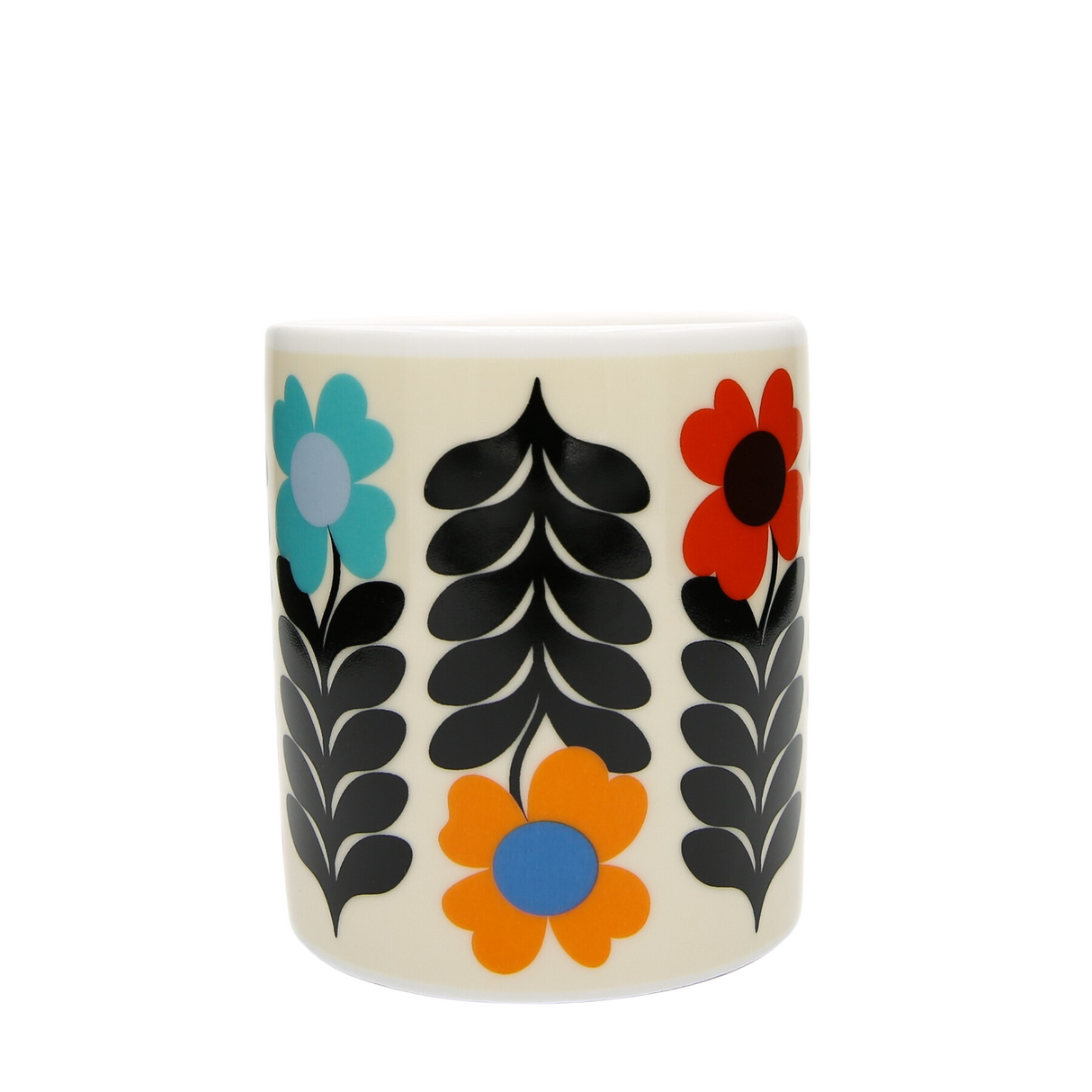 Frances Collett - Medium Ceramic Mug - 275ml - Flower - Latte