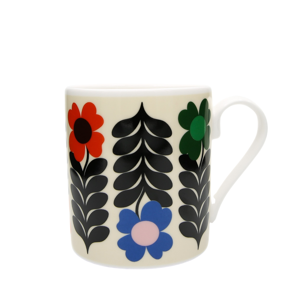Frances Collett - Medium Ceramic Mug - 275ml - Flower - Latte