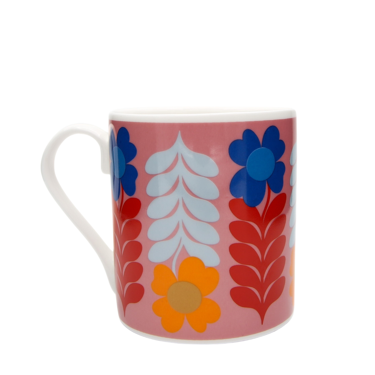 Frances Collett - Medium Ceramic Mug - 275ml - Flower - Pink