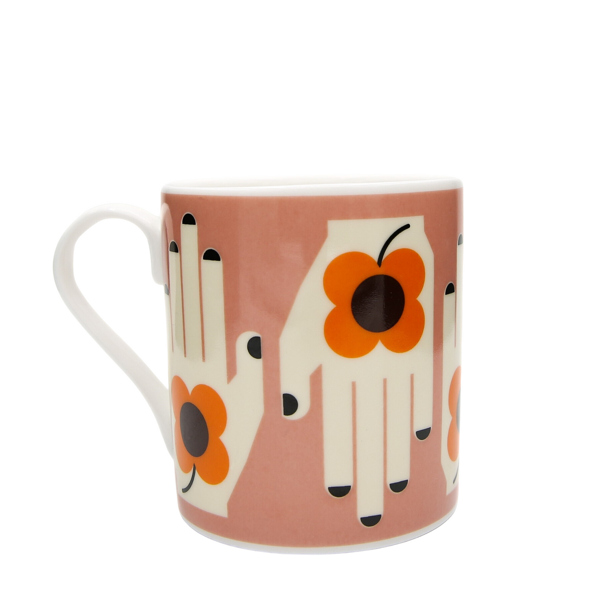 Frances Collett - Medium Ceramic Mug - 275ml - Flower in the Hand