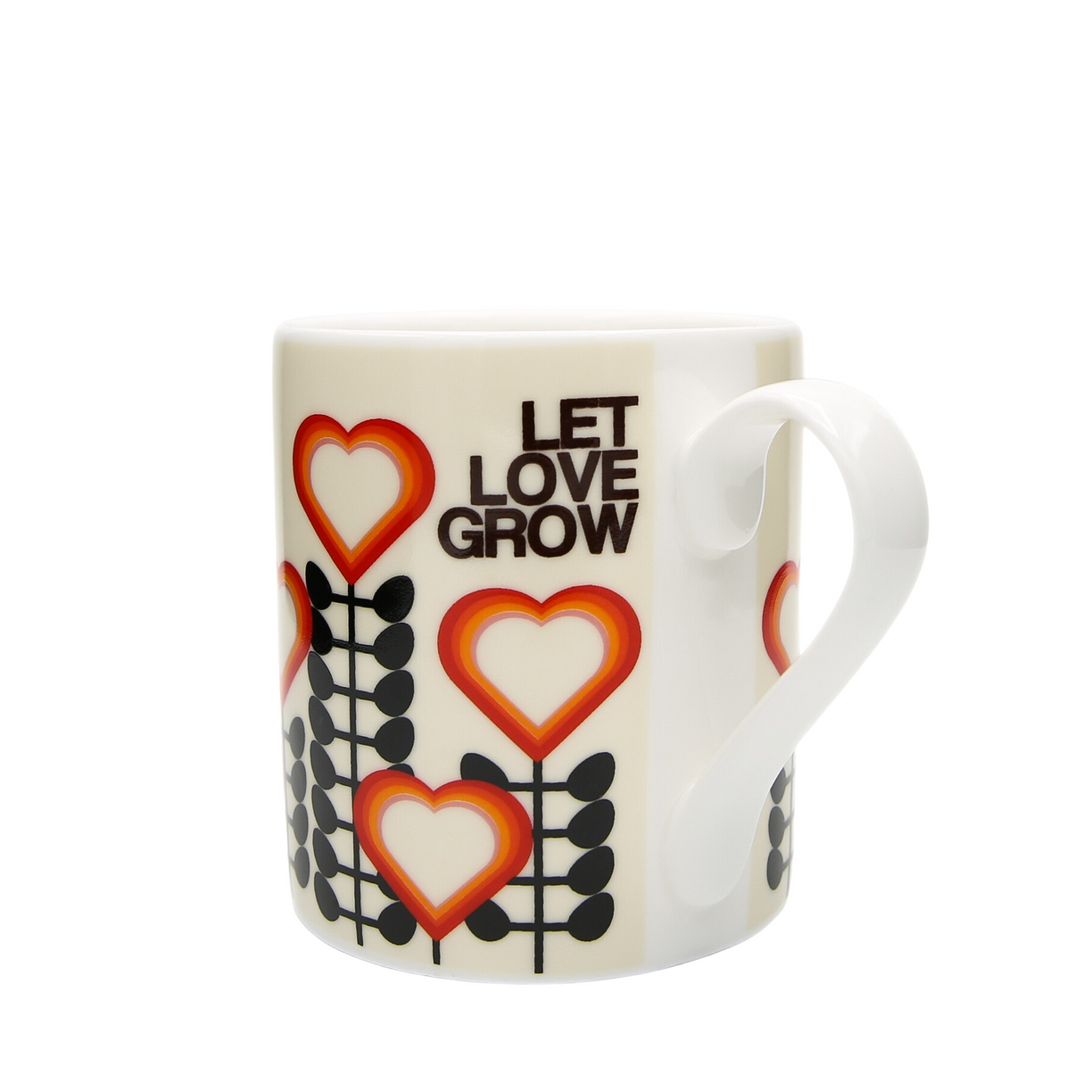 Frances Collett - Medium Ceramic Mug - 275ml - Let Love Grow - Cream