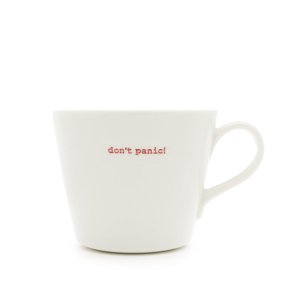 Bucket Mug Medium - 350ml - Don'T Panic! (Red)