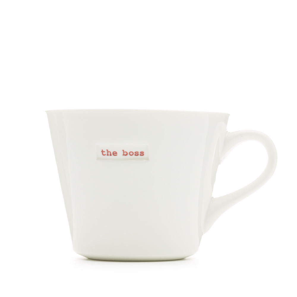 Bucket Mug Medium - 350ml - The Boss (Red)