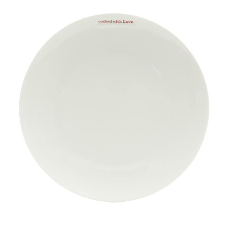 Plate Large - Cooked With Love (Red)