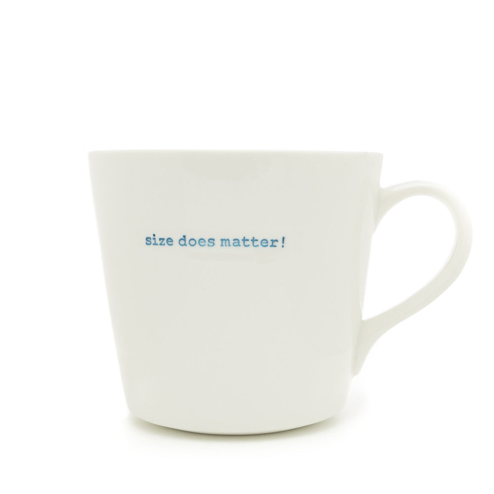 Bucket Mug Large - 500ml - Size Does Matter! (Blue)