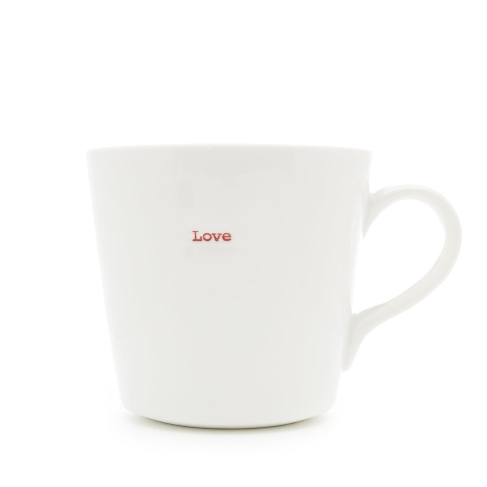 Bucket Mug Large - 500ml - Love (Red)