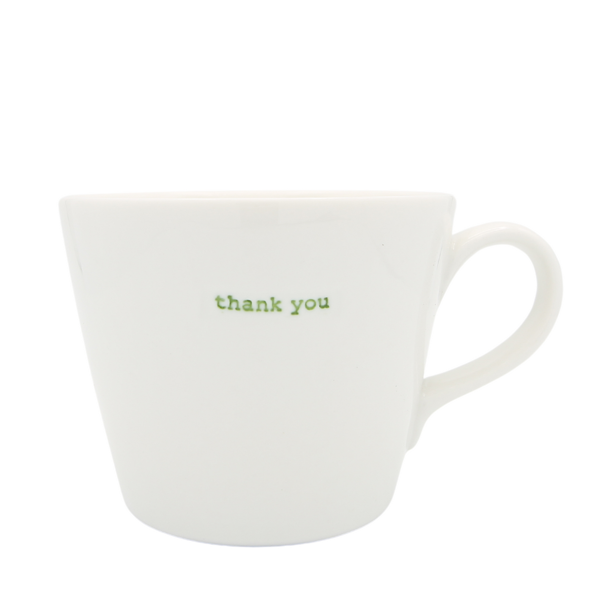 Bucket Mug Medium - 350ml - Thank You (Green)