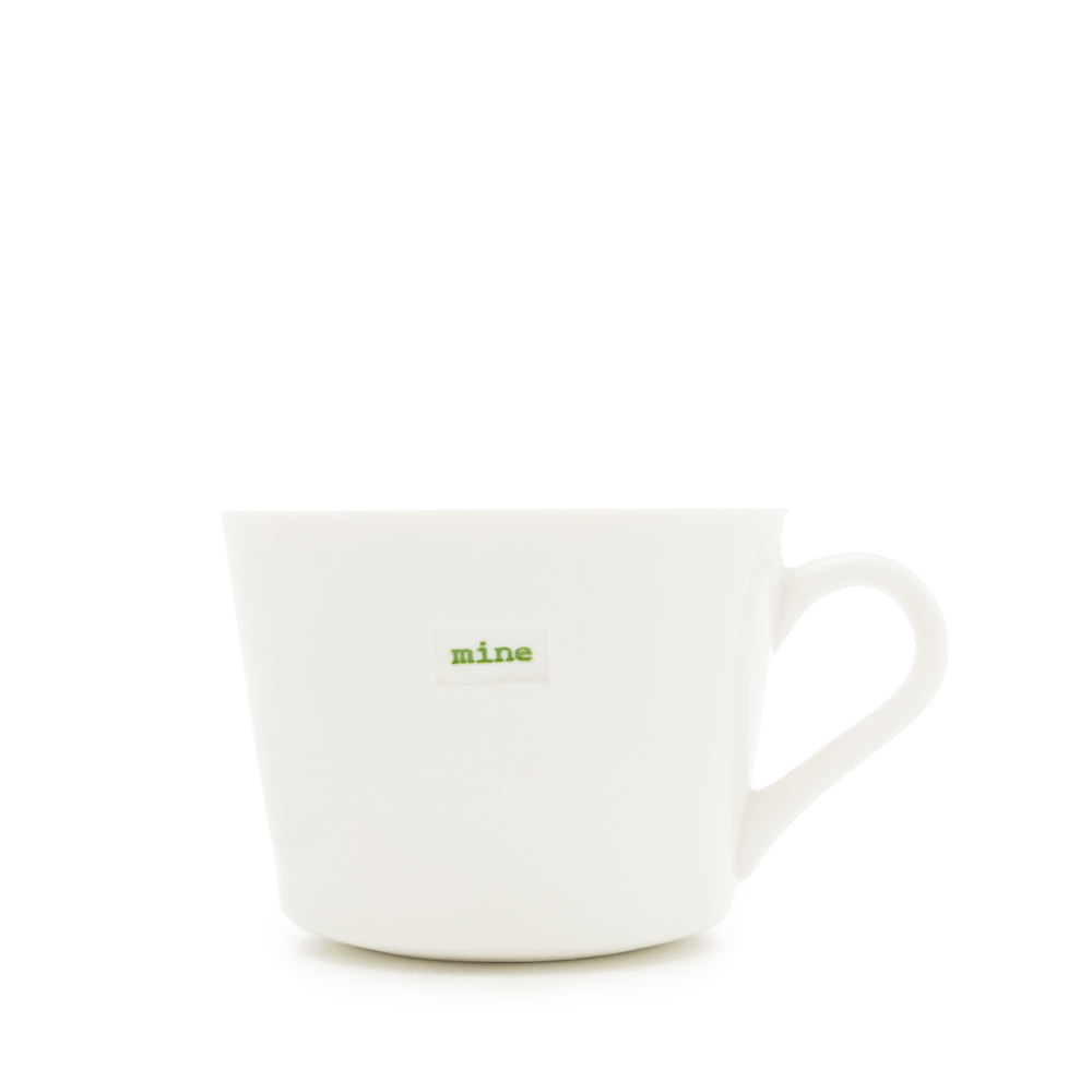 Bucket Mug Small Pair - 280ml - Yours (Blue) & Mine (Green)