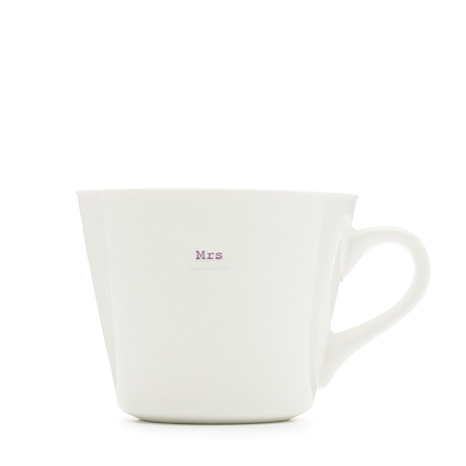 Bucket Mug Medium Pair - 350ml - Mr (Red) & Mrs (Lilac)