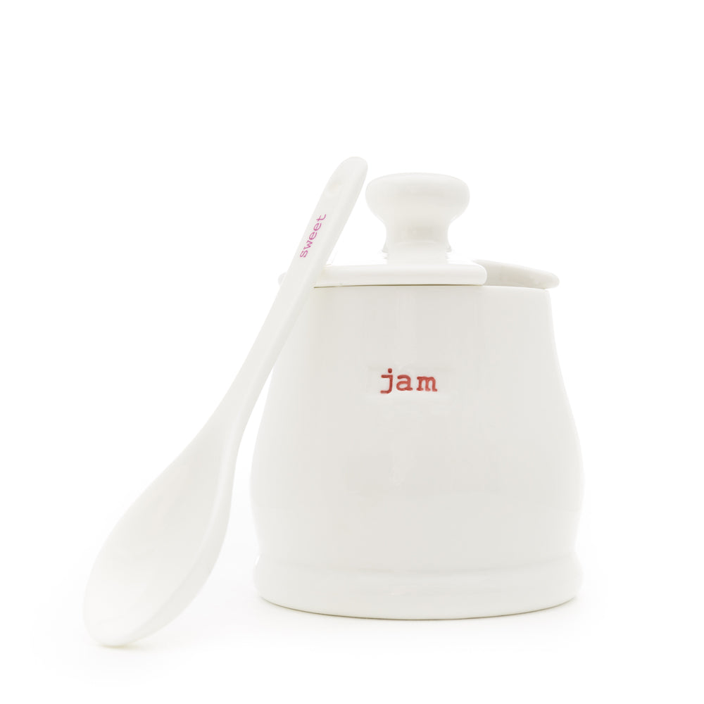 Jam Jar & Spoon - Jam (Red) & Sweet (Lilac)