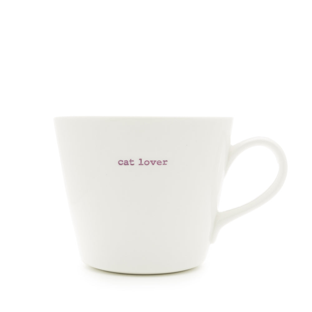 Bucket Mug Medium - 350ml - Cat Lover (Lilac)