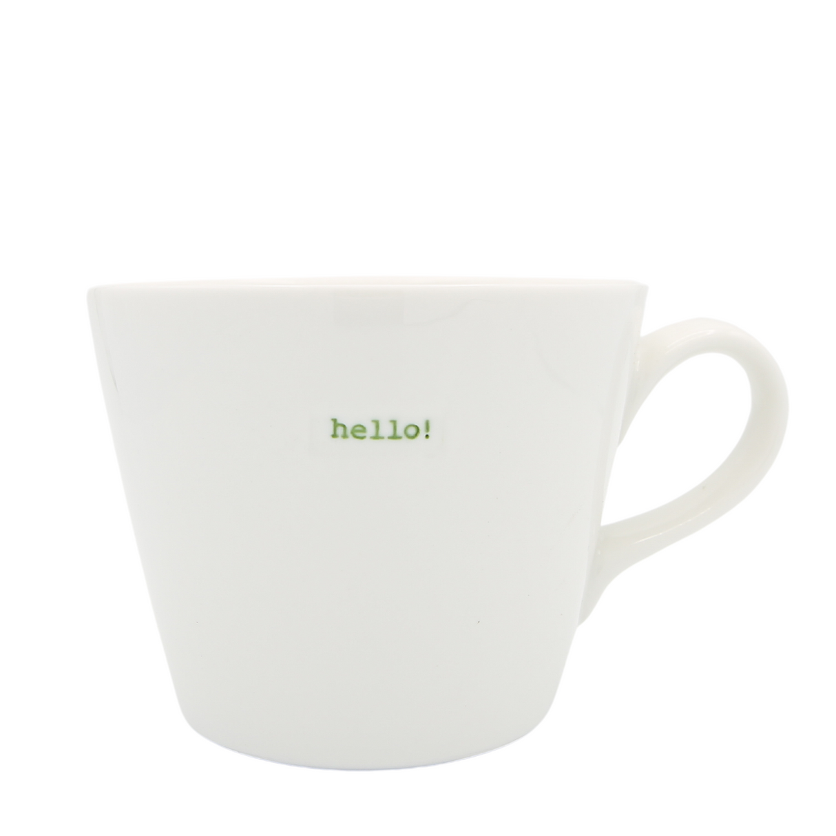 Bucket Mug Medium - 350ml - Hello! (Green)