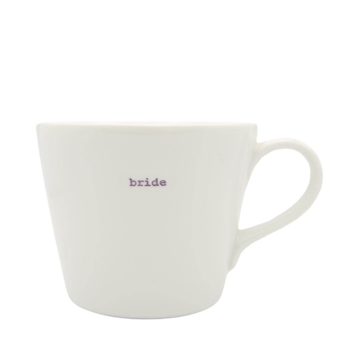 Bucket Mug Medium Pair - 350ml - Bride (Lilac) & Groom (Red)