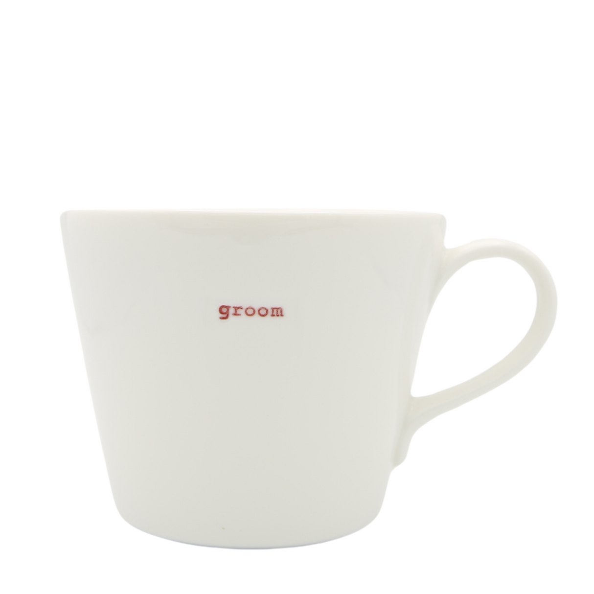 Bucket Mug Medium Pair - 350ml - Bride (Lilac) & Groom (Red)