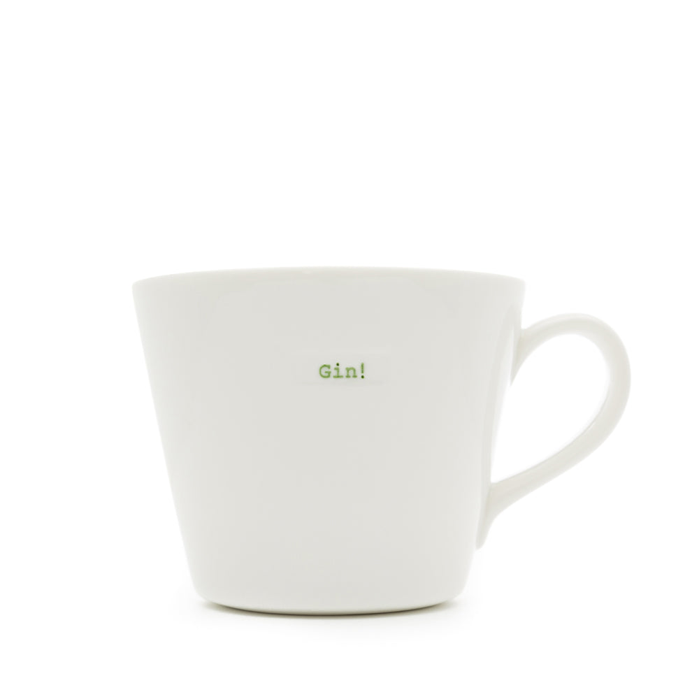 Bucket Mug Medium - 350ml - Gin! (Green)