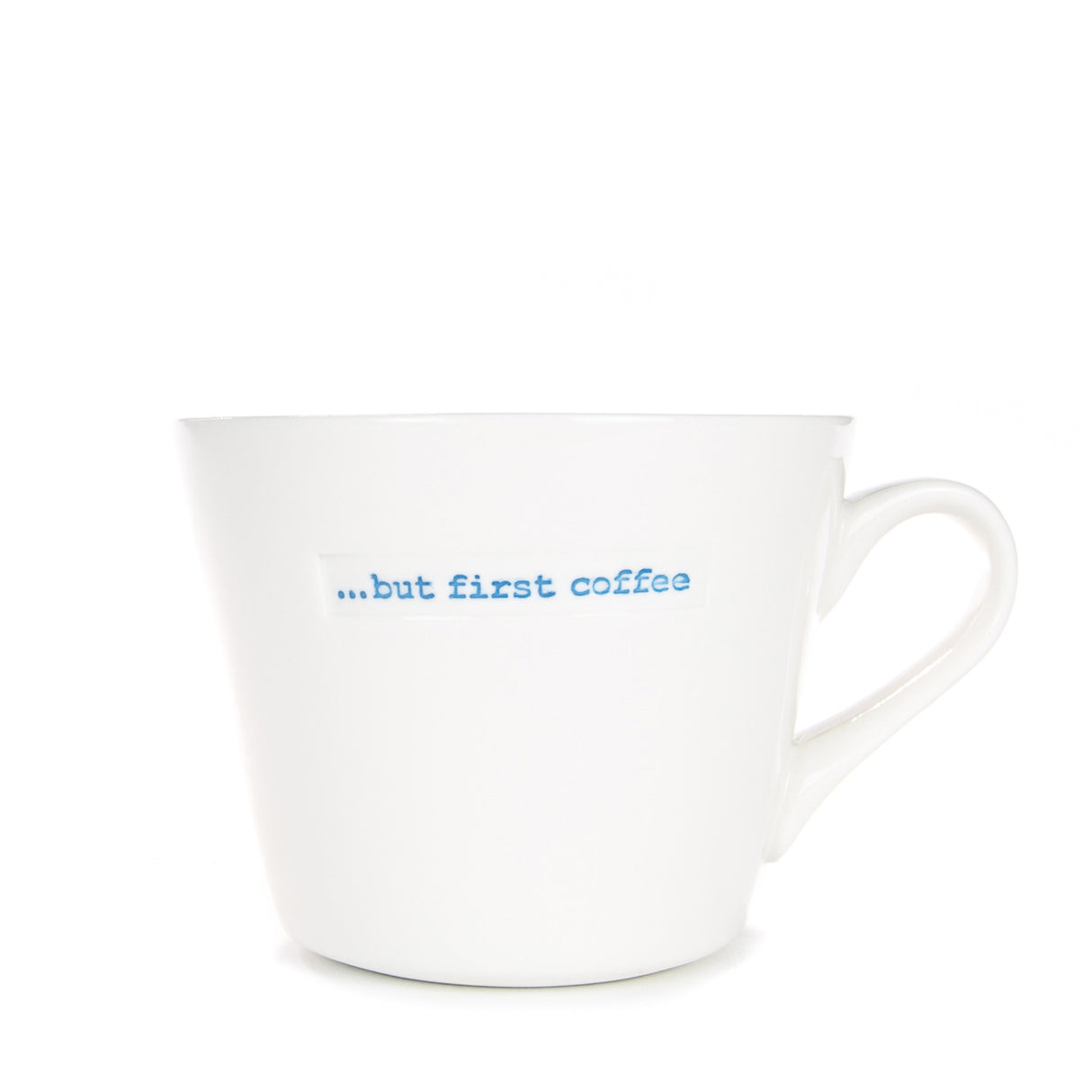 Bucket Mug Medium - 350ml - ƒBut First Coffee (Blue)