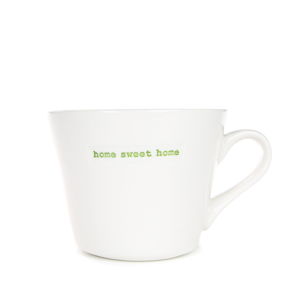Bucket Mug Medium - 350ml - Home Sweet Home (Green)