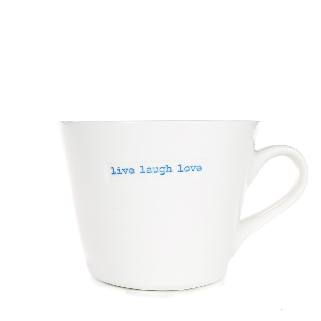 Bucket Mug Medium - 350ml - Live Laugh Love (Blue)