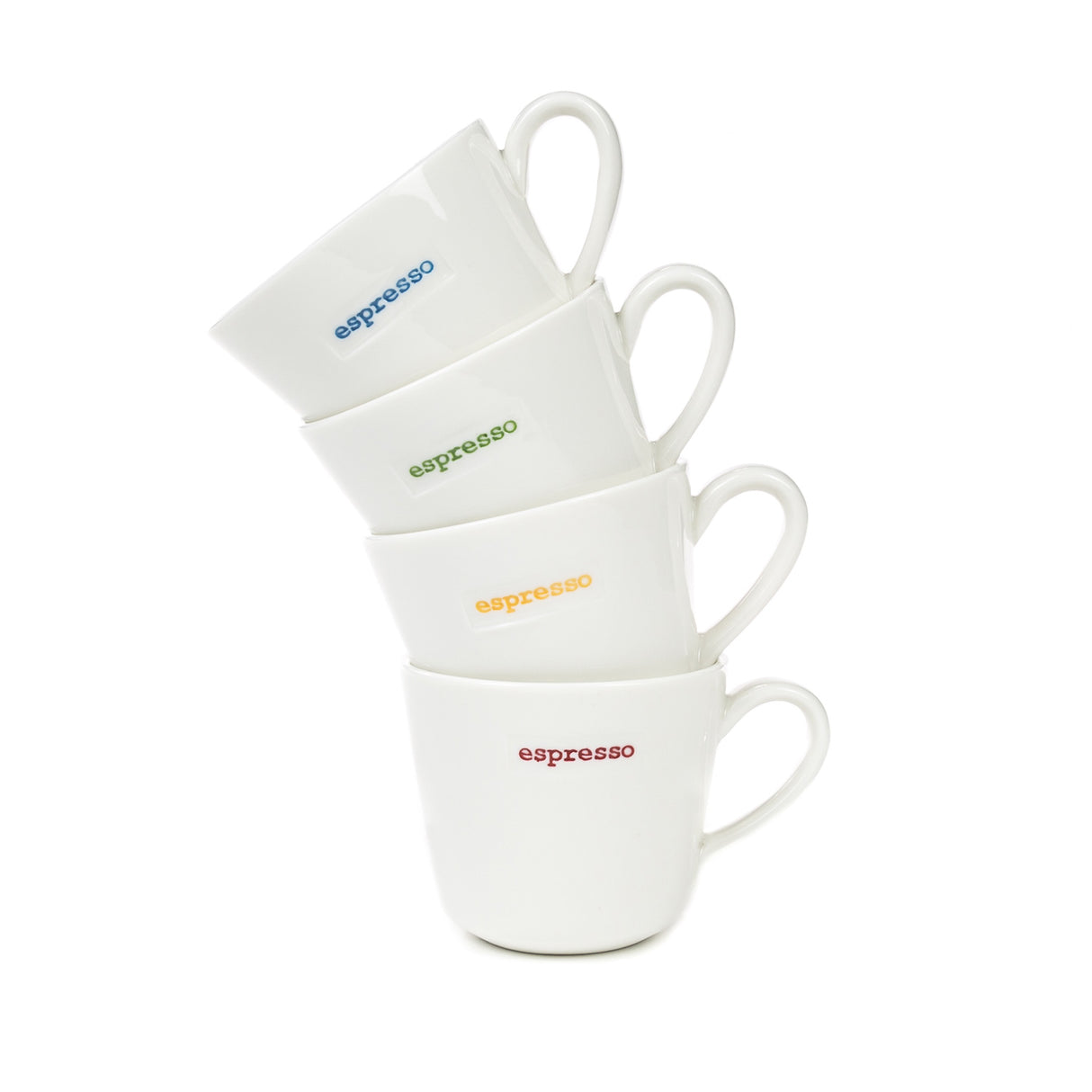 Espresso Cup & Sets - 100ml - Set Of 4 - Espresso (Red, Blue, Green, Orange)
