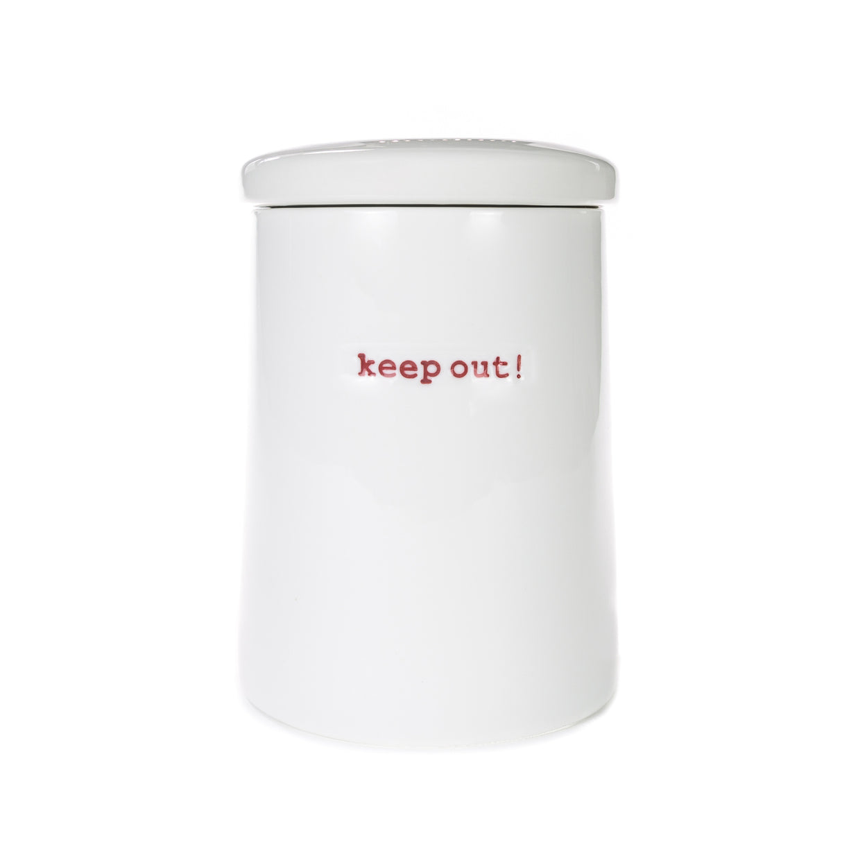 Storage Jar - Keep Out! (Red)