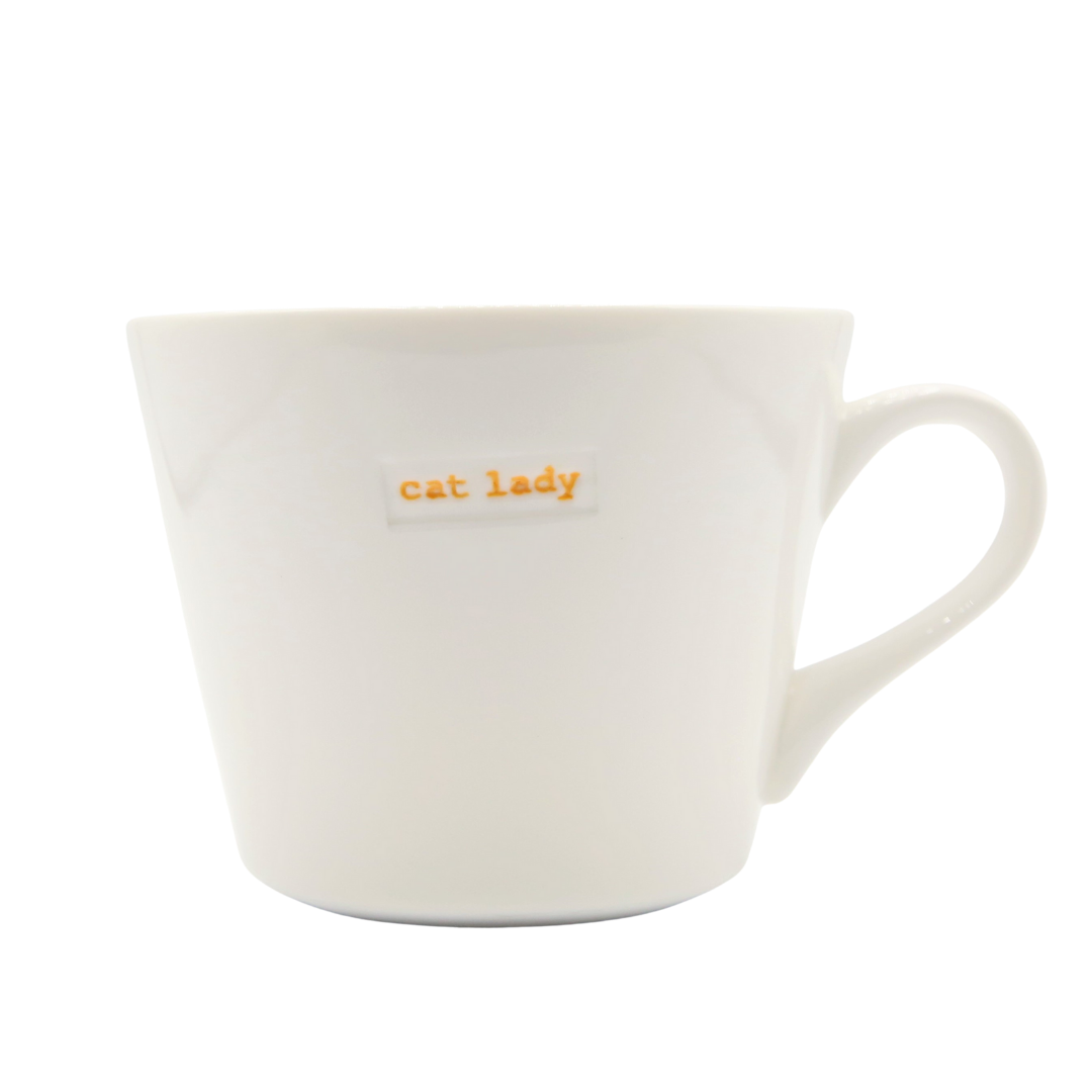 Bucket Mug Medium - 350ml - Cat Lady (Orange)