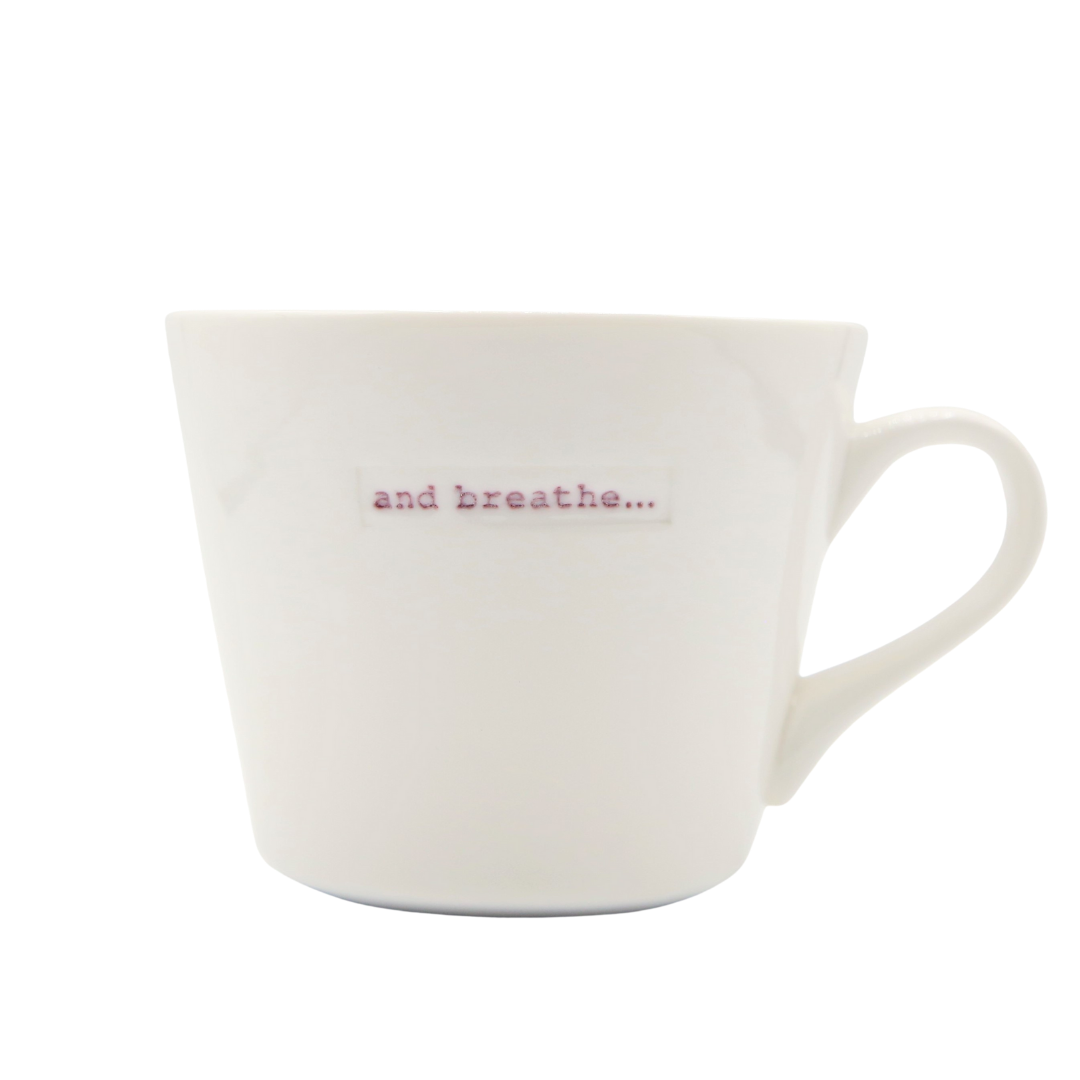 Bucket Mug Medium - 350ml - And Breathe (Lilac)