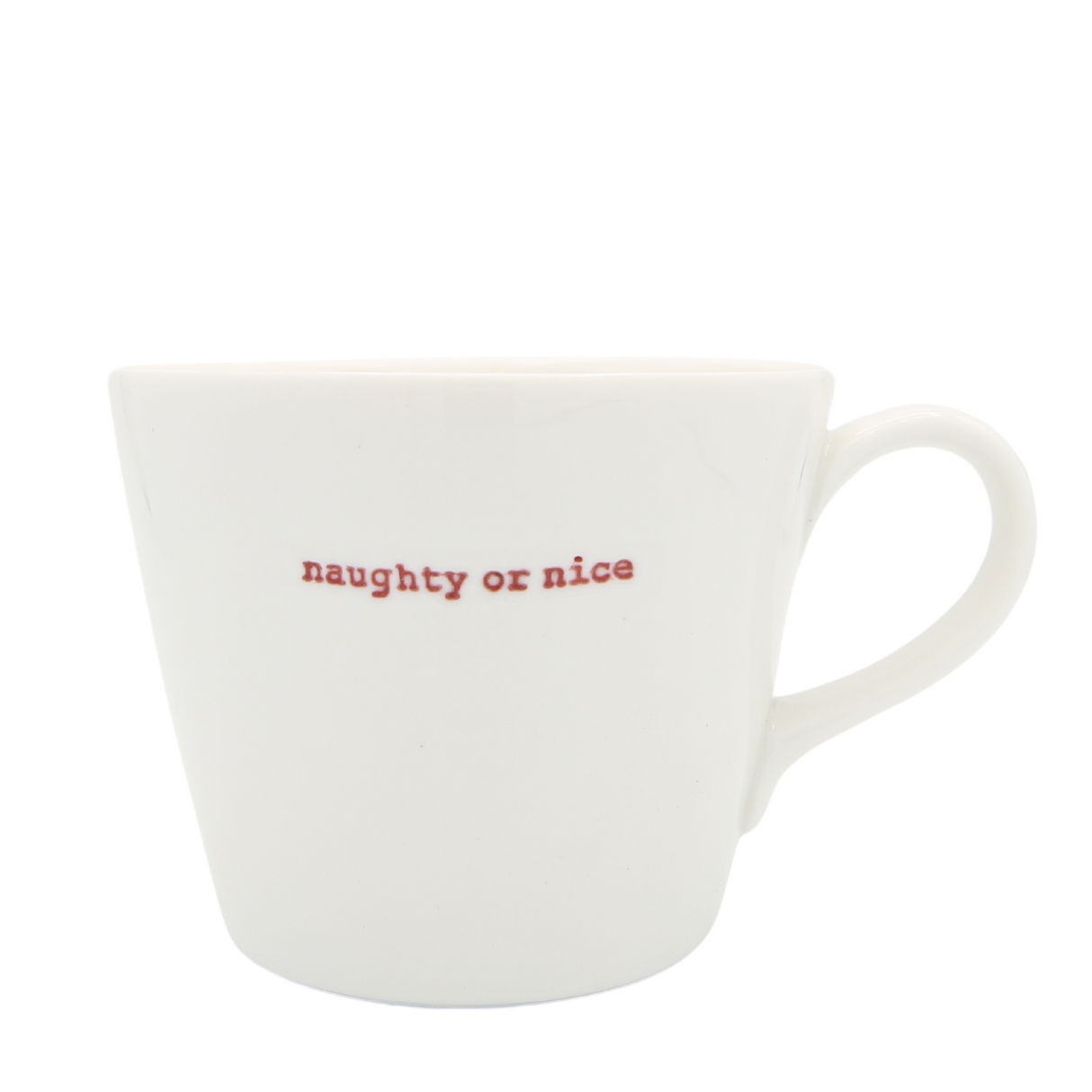 Bucket Mug Medium - 350ml - Naughty Or Nice (Red)