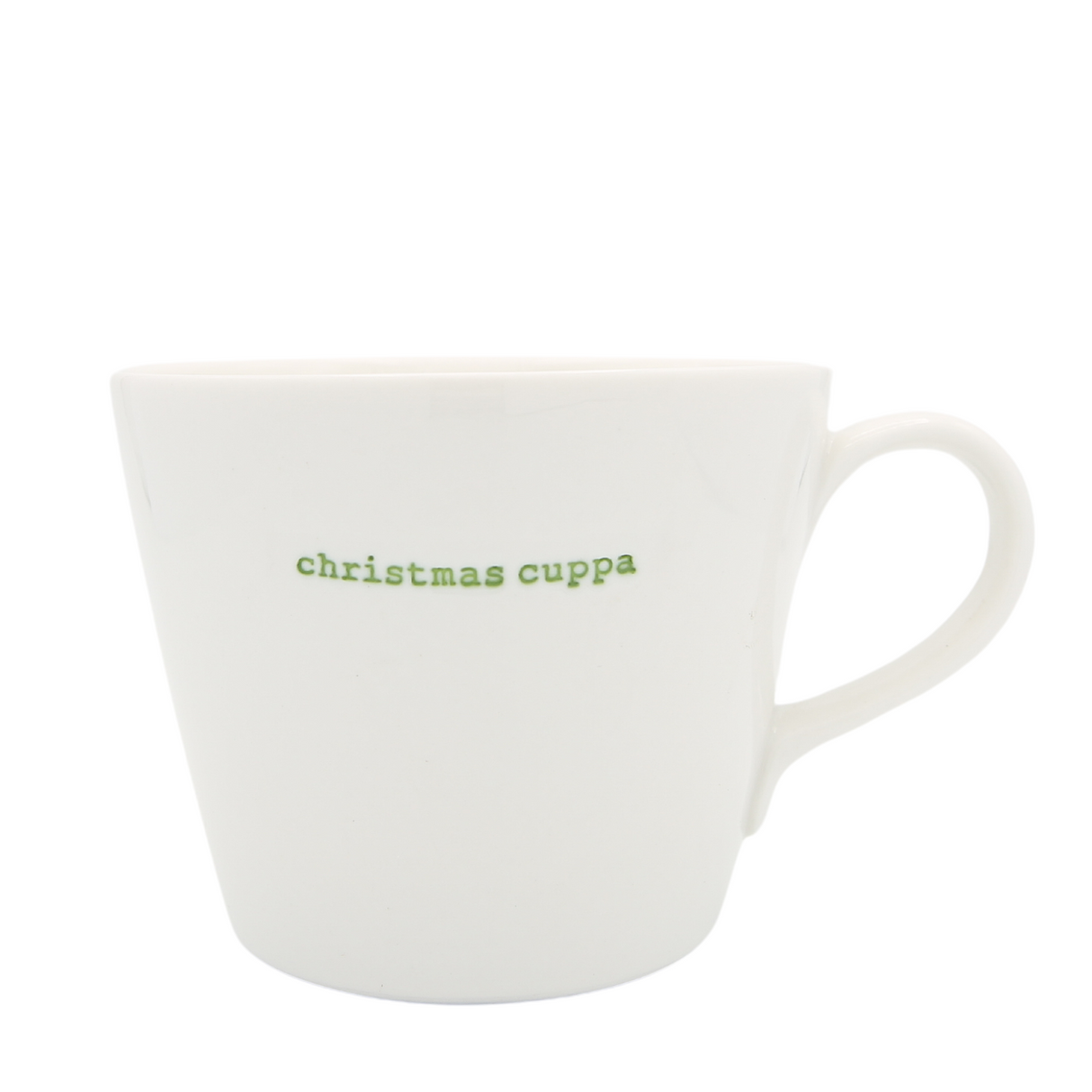 Bucket Mug Medium - 350ml - Christmas Cuppa (Green)