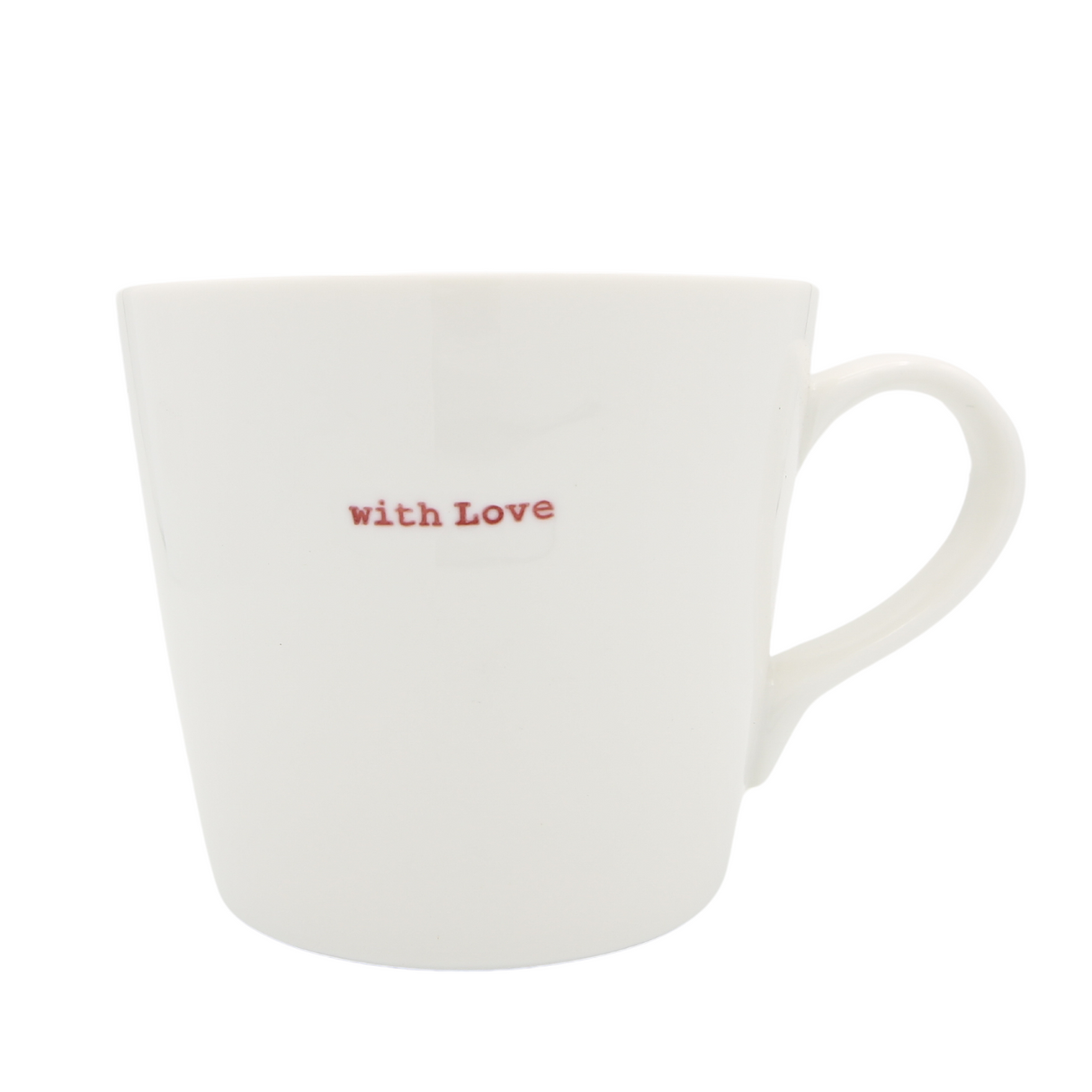 Bucket Mug Large - 500ml - With Love (Red)