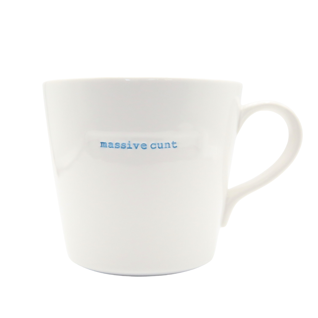 Bucket Mug Large - 500ml - Massive Cunt (Blue)
