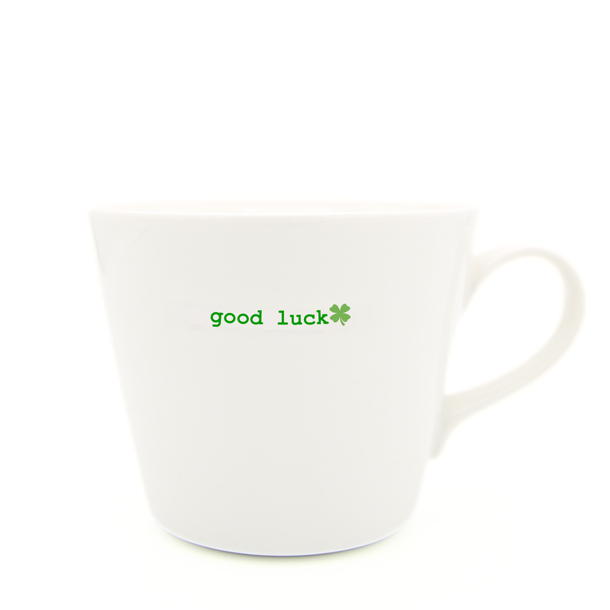 Bucket Mug Medium - 350ml - Good Luck (Green)