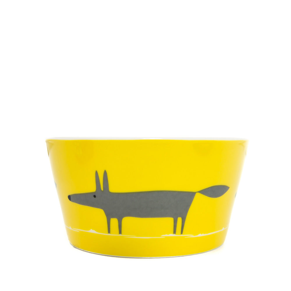 Scion Living Bowl Mr Fox - Yellow & Charcoal