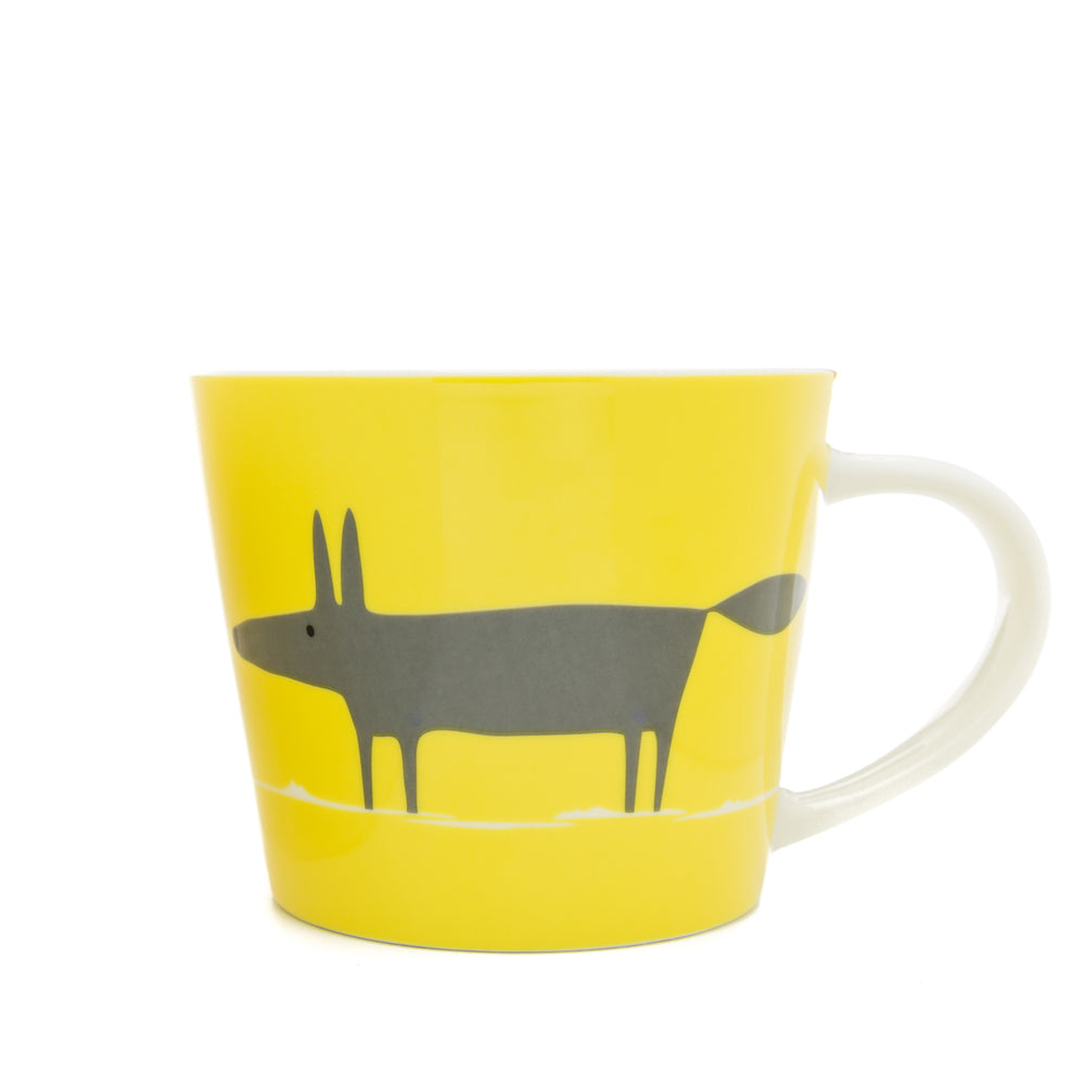 Scion Living Large Mug Mr Fox - Yellow & Charcoal