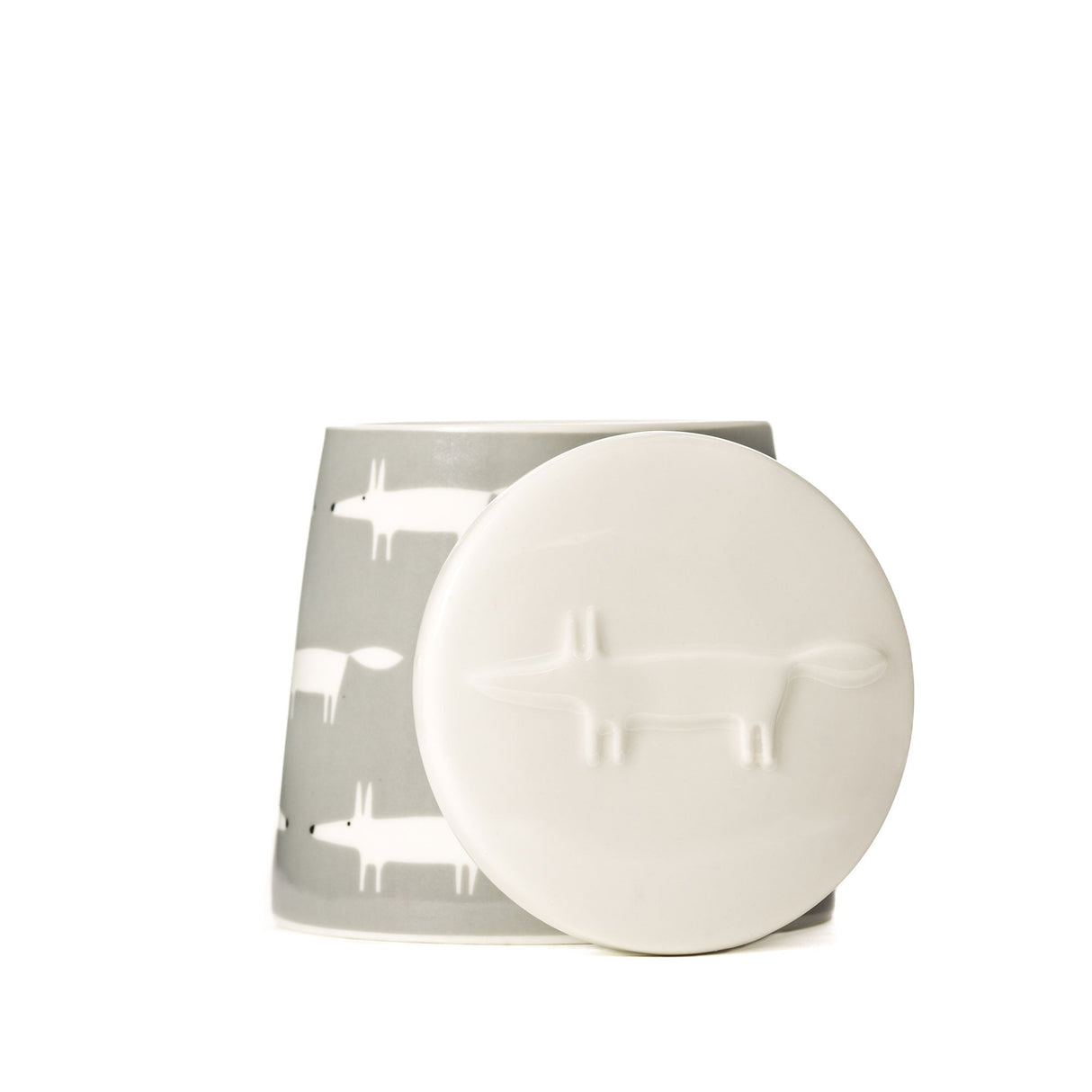 Scion Living Mr Fox - Small Storage Jar - Dove Grey Multi