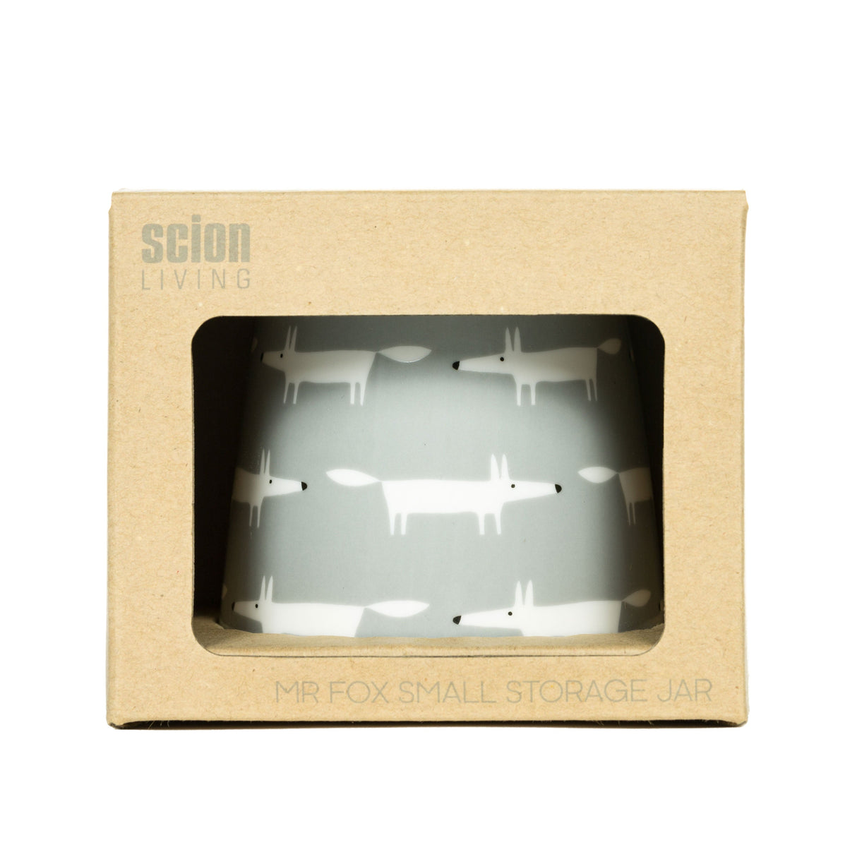 Scion Living Mr Fox - Small Storage Jar - Dove Grey Multi