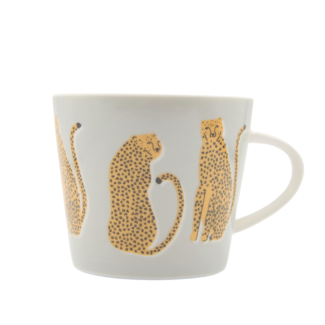 Scion Living Mug 350ml - Lionel Leopard - Grey