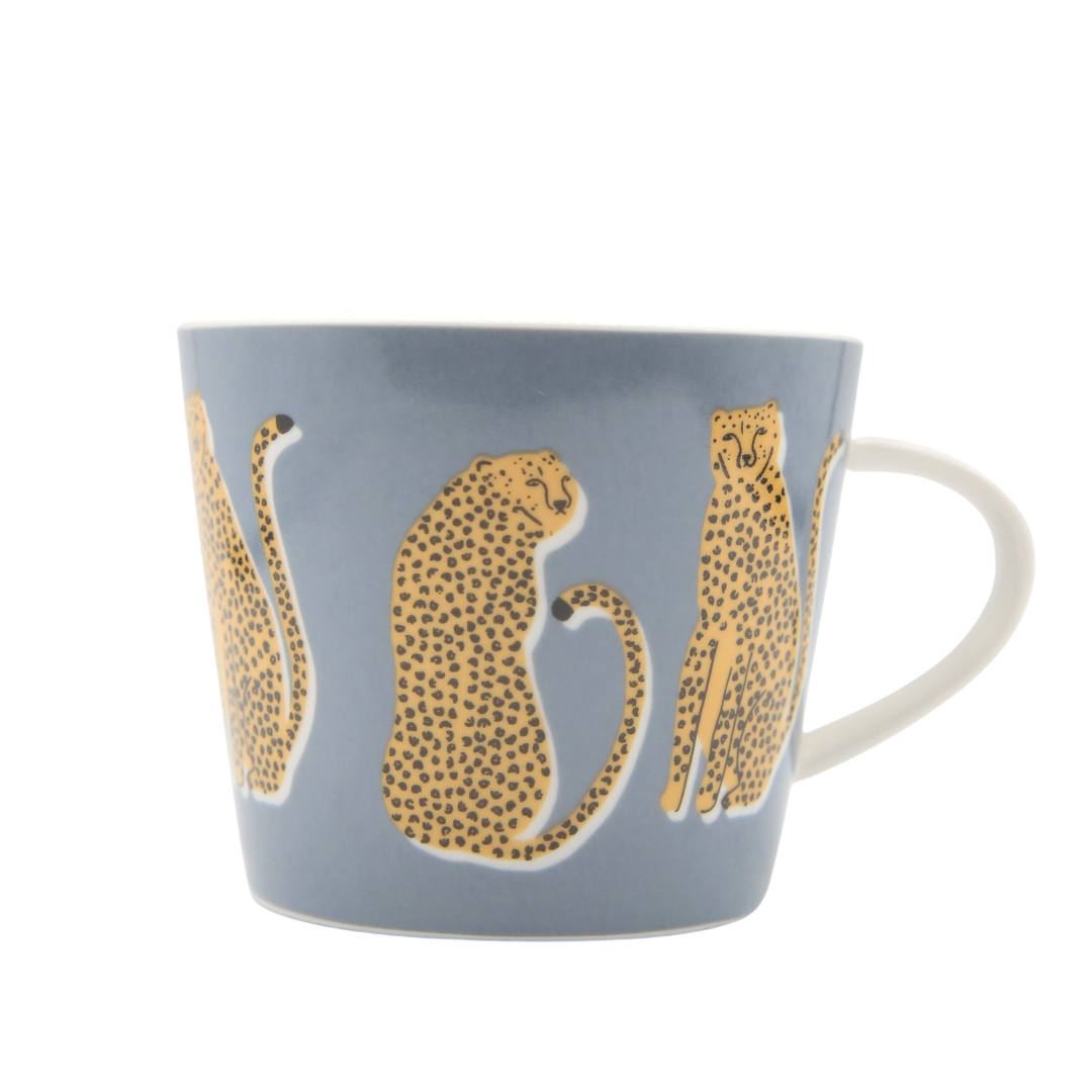 Scion Living Mug 350ml - Lionel Leopard - Denim