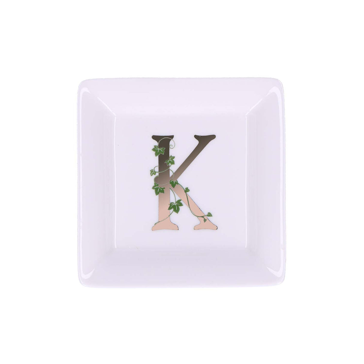 ADORATO SQUARE PLATE 'K' 10X10 cm GB