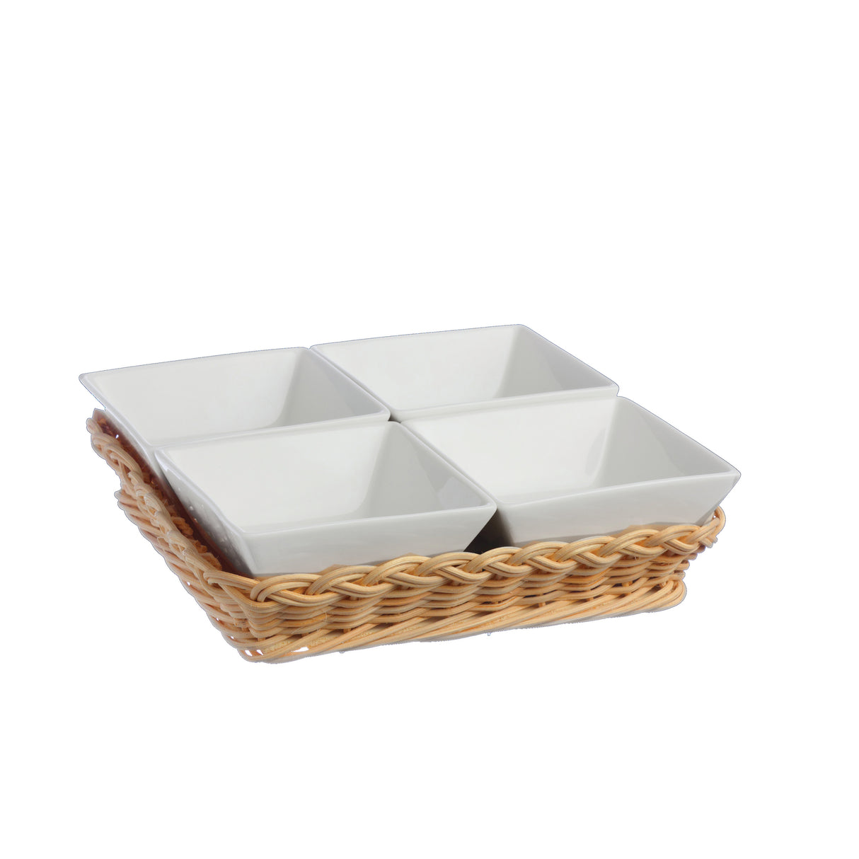 Wicker For 4 Square Bowls Cm 10(#)
