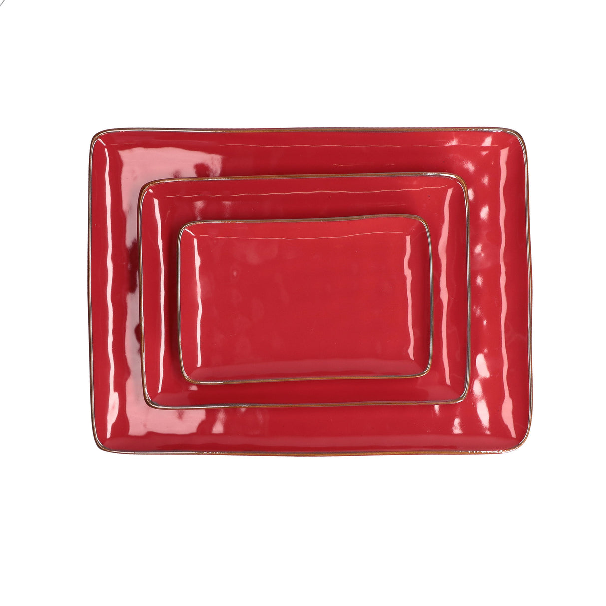 CONCERTO Coral Red Rectangular Tray 27x19cm